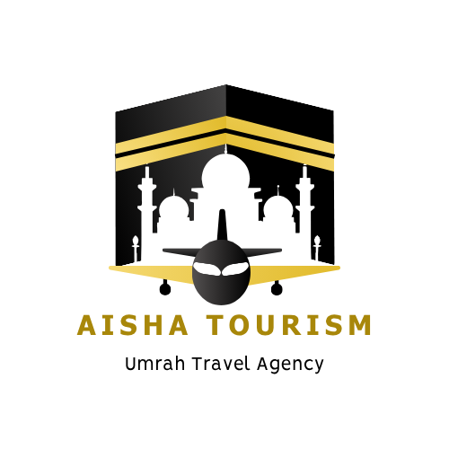 Black Gold Minimalist Elegant Umrah Travel Agency Business Logo